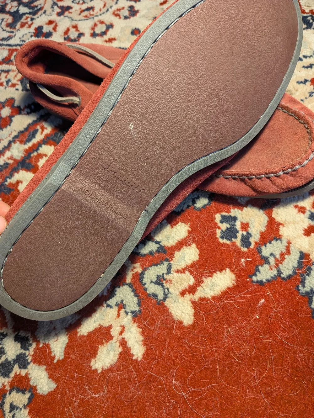 Sperry Top-siders Red Suede Boat Shoes
